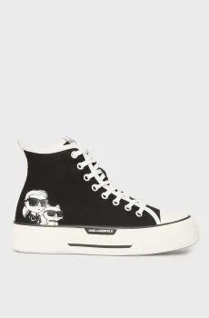 Женские черные хайтопы KAMPUS MAX III Черный 38 Karl Lagerfeld KL60654T