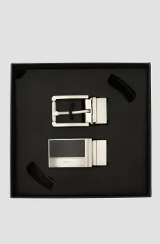 Мужской черный кожаный ремень Черный ONESIZE BOSS 50548491;001