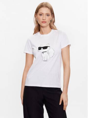 KARL LAGERFELD Футболка Ikonik 2.0 Choupette 230W1703 Білий Regular Fit KARL LAGERFELD Футболка Ikonik 2.0 Choupette 230W1703 Білий Regular Fit