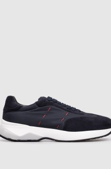 Синие комбинированные кроссовки с логотипом