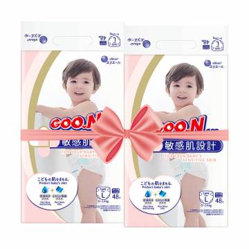 Подгузники Goo.N Plus размер L (9-14 кг), 2*48 шт Подгузники Goo.N Plus размер L (9-14 кг), 2*48 шт