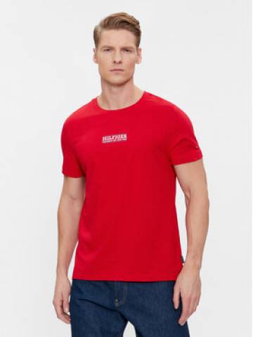 Tommy Hilfiger Футболка Small Hilfiger Tee MW0MW34387 Червоний Slim Fit Tommy Hilfiger Футболка Small Hilfiger Tee MW0MW34387 Червоний Slim Fit