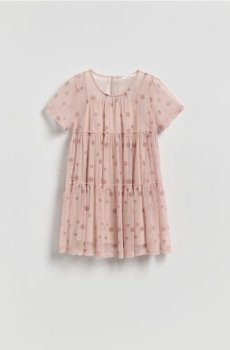 Reserved - Двухслойное платье - пастельний рожевий - 322IB-03X