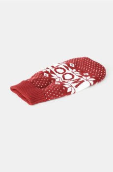 Одяг для собаки зі скандинавським візерунком - червоний