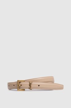 Бежевый кожаный ремень CASSANDRE