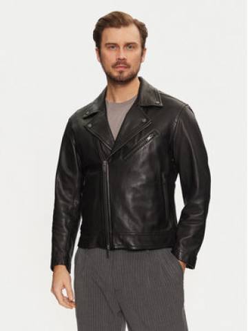 BOSS Шкіряна куртка Jolush 50530258 Чорний Regular Fit BOSS Шкіряна куртка Jolush 50530258 Чорний Regular Fit
