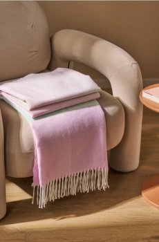 Плед з бахромою - різнобарвний