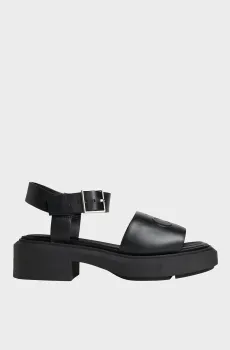 Женские черные кожаные сандалии CHUNKY Черный 36 Calvin Klein HW0HW03131