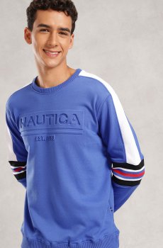 Nautica Brand Logo Embossed Sweatshirt