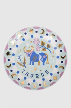 Голубая фарфоровая тарелка для закусок Taurus