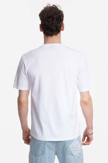 Хлопковая футболка Filling Pieces цвет белый с принтом 88154611901-WHITE Хлопковая футболка Filling Pieces цвет белый с принтом 88154611901-WHITE