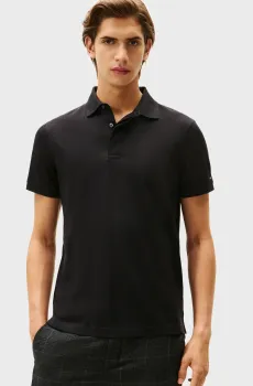 Мужское черное поло HIDDEN Черный L Tommy Hilfiger MW0MW41513