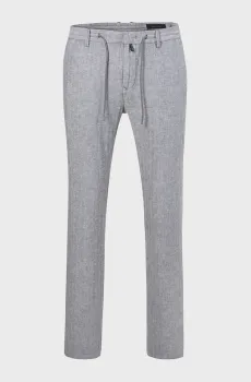 Мужские серые льняные чиносы Серый 34-34 Pierre Cardin PC.-C3 37050.5017