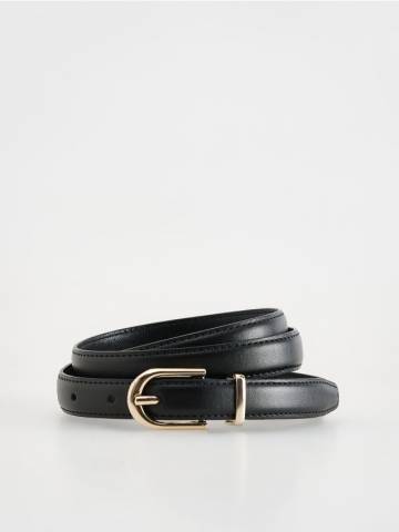 Reserved - Вузький ремінь з пряжкою - чорний - 601CO-99X Reserved - Вузький ремінь з пряжкою - чорний - 601CO-99X