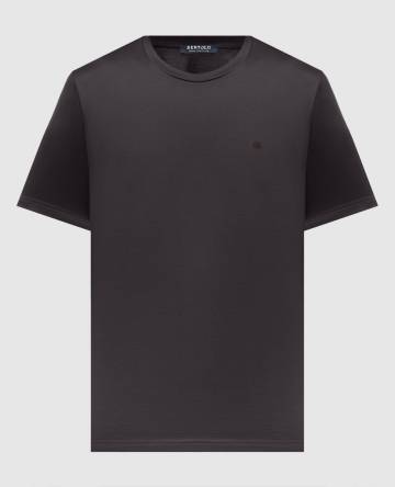 Серая футболка с вышивкой эмблемы