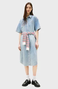 Женское голубое джинсовое платье DENIM Голубой XS Tommy Jeans DW0DW21205