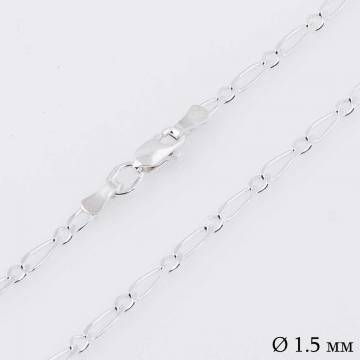 Серебряная цепочка плетение Фигаро 1+1 б012543 Серебряная цепочка плетение Фигаро 1+1 б012543