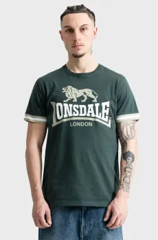 Мужская темно-зеленая футболка KERGORD Зеленый XXL Lonsdale 117523