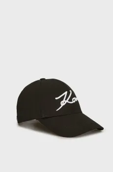 Женская черная кепка k signature cap Черный ONESIZE Karl Lagerfeld 205W3405