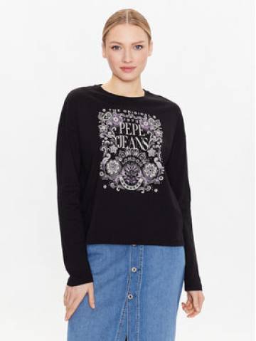 Pepe Jeans Футболка Lulu PL505393 Чорний Relaxed Fit Pepe Jeans Футболка Lulu PL505393 Чорний Relaxed Fit