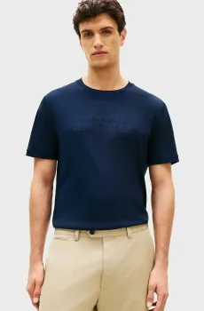 Мужская темно-синяя футболка MIX MEDIA INTERLOCK Синий XL Tommy Hilfiger MW0MW42380