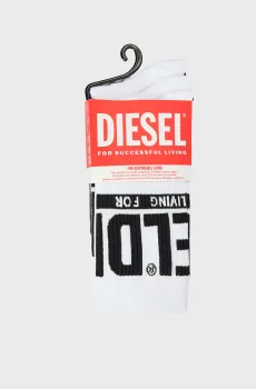 Мужские белые носки (3 пары) SKM-RAY-THREEPACK  CALZINO Белый 35-38 Diesel 00SAYJ 2QATV