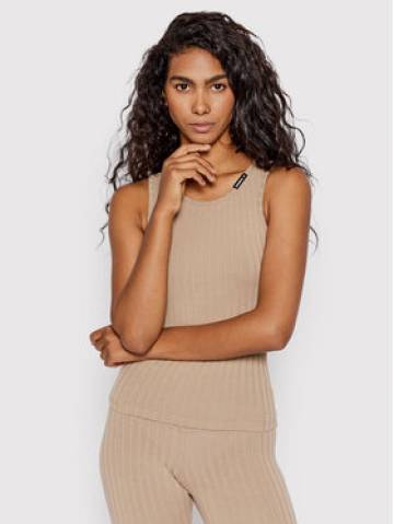 NEBBIA Топ 414 Коричневий Slim Fit