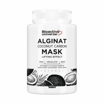 Альгинатная маска для лица и тела Bioactive Universe Alginat Mask с кокосовым углем, 200 г Альгинатная маска для лица и тела Bioactive Universe Alginat Mask с кокосовым углем, 200 г