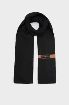 Мужской черный шарф TH SKYLINE KNIT SCARF Черный ONESIZE Tommy Hilfiger AM0AM11496