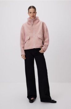 Reserved - Куртка з високим вмістом вовни - пастельний рожевий - 779HD-03X