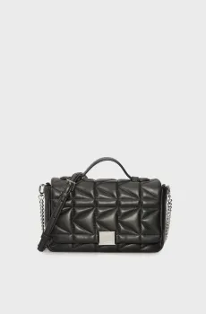 Женская черная кожаная сумка kuilt top handle Черный ONESIZE Karl Lagerfeld A1W30357