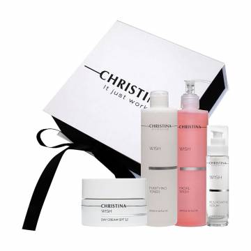 Уценка! Набор для лица Christina Wish (тонер, 300 мл + гель, 300 мл + крем, 50 мл + сыворотка, 30 мл) Уценка! Набор для лица Christina Wish (тонер, 300 мл + гель, 300 мл + крем, 50 мл + сыворотка, 30 мл)