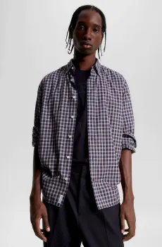 Мужская рубашка в клетку NAT. SOFT FLEX MINI TARTAN RF Разноцветный S Tommy Hilfiger MW0MW32854