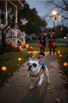 Костюм на Гелловін для собаки з мотивом вершника - різнобарвний