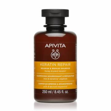 Шампунь для волос Apivita Keratin Repair Nourish & Repair Shampoo Honey & Plant Keratin с медом и растительным кератином, 250 мл Шампунь для волос Apivita Keratin Repair Nourish & Repair Shampoo Honey & Plant Keratin с медом и растительным кератином, 250 мл