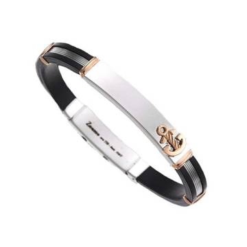 Каучуковый браслет с золотыми вставками ZANCAN BXE382R