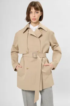 Женский бежевый плащ Бежевый 34 BOSS 50553185;275