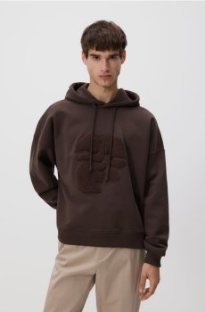 Reserved - Бавовняне худі - коричневий - 413HM-88X