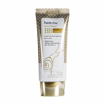 BB-крем для лица FarmStay Snail Repair BB Cream SPF 50 + / PA +++ с муцином улитки, осветление и разглаживание морщин, 50 г BB-крем для лица FarmStay Snail Repair BB Cream SPF 50 + / PA +++ с муцином улитки, осветление и разглаживание морщин, 50 г