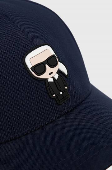 Кепка Karl Lagerfeld цвет синий с аппликацией Кепка Karl Lagerfeld цвет синий с аппликацией