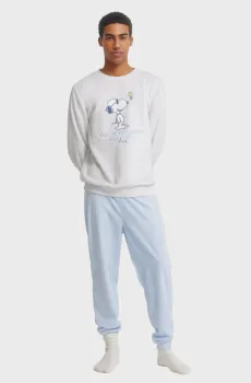 Мужская пижама (свитшот, брюки) Snoopy Разноцветный S womensecret 2763230