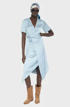 Женское голубое платье Reforme Голубой XS ZADIG&VOLTAIRE WWDR02626_SKY