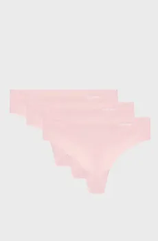 Женские розовые трусики (3 шт) THONG Розовый XS Calvin Klein 000QD3558E