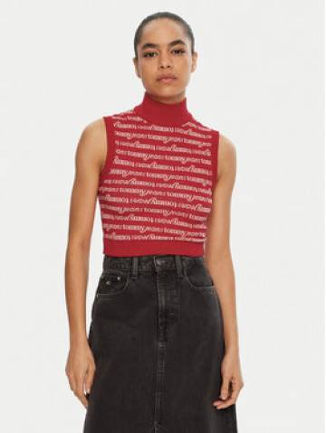 Tommy Jeans Гольф DW0DW19346 Червоний Slim Fit Tommy Jeans Гольф DW0DW19346 Червоний Slim Fit