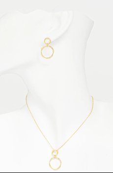 Колье и серьги из позолоченного серебра Answear.LAB