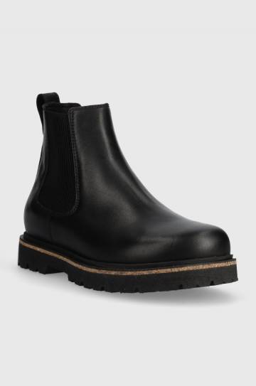 Кожаные полусапоги Birkenstock Highwood женские цвет чёрный на плоском ходу 1025781 Кожаные полусапоги Birkenstock Highwood женские цвет чёрный на плоском ходу 1025781