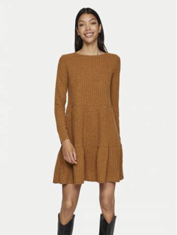 Vila Трикотажна сукня Elita 14103271 Коричневий Regular Fit Vila Трикотажна сукня Elita 14103271 Коричневий Regular Fit
