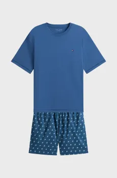 Мужская синяя пижама (футболка, шорты) WOVEN Разноцветный L Tommy Hilfiger UM0UM03851