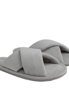 Женские домашние тапочки HS-VL, велюровые Gray, размер 40 (26 см)