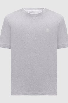 Серая футболка с вышивкой эмблемы